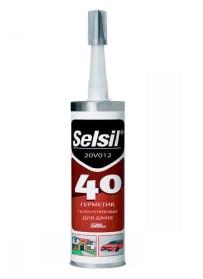 Герметик поліуретановий для дахів SELSIL PU 40 сірий, 280 мл