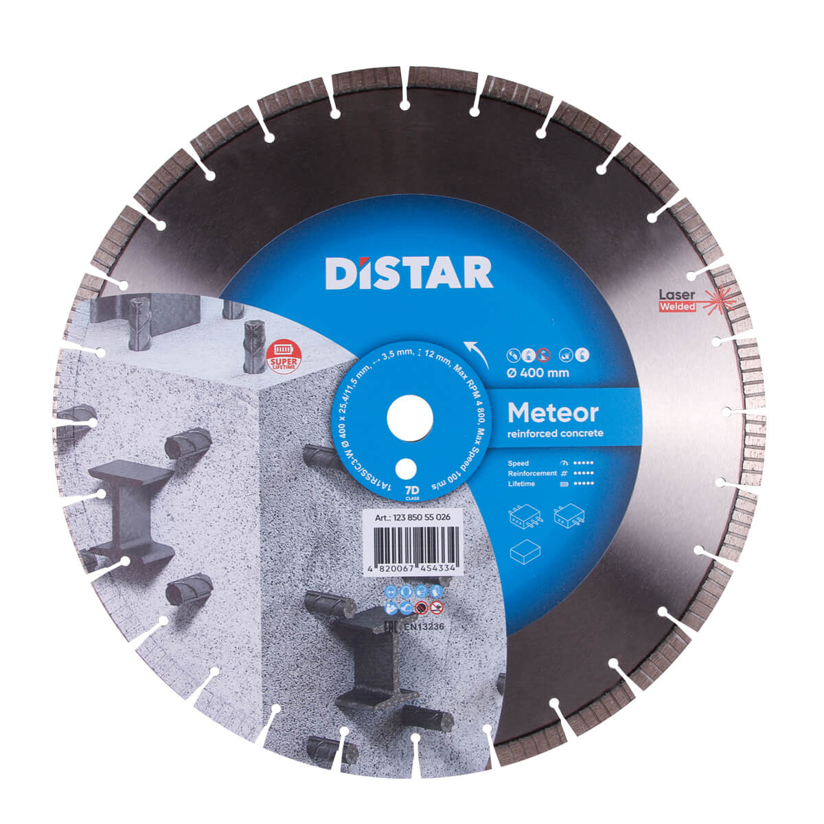 Круг алмазный отрезной Distar Meteor 1A1RSS/C3-W Ø400 × 22,23мм