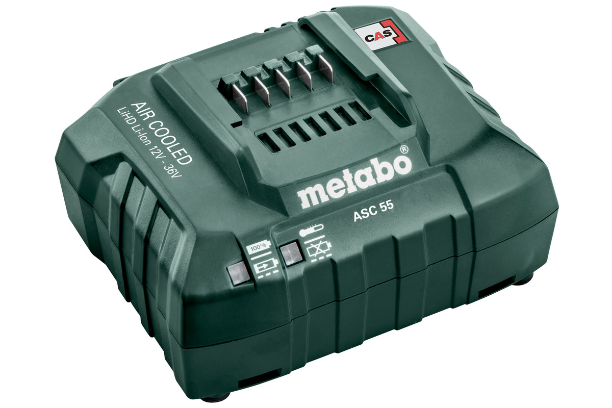 Зарядний пристрій Metabo ASC 55, 12–36В, AIR COOLED, ЄС