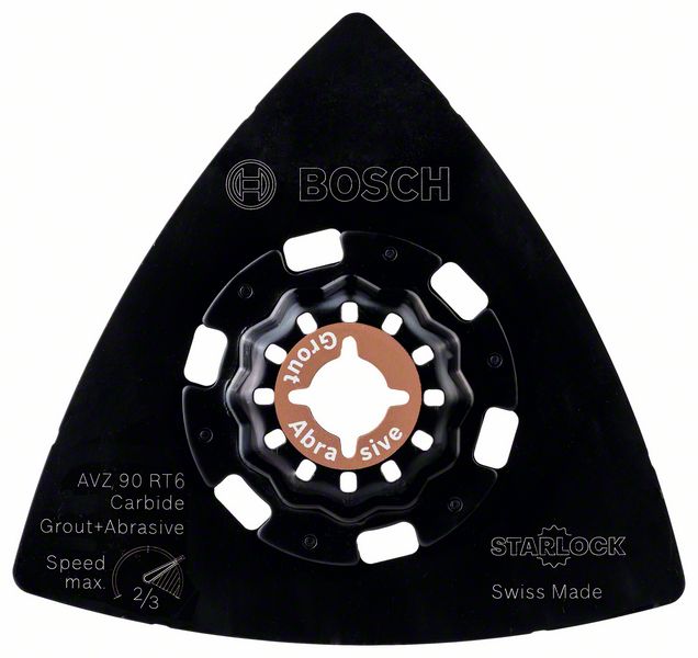 Шліфпластина Bosch Starlock Grout+Abrasive Carbide-RIFF AVZ 90 RT6, 90мм