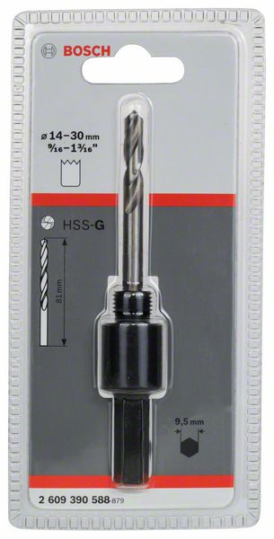 Переходник Bosch Standard шестигранный, 3/8 ", Ø14-30мм со сверлом HSS-G 