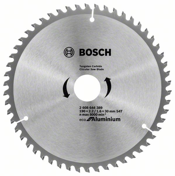 Диск пильний Bosch Eco for Aluminium Ø190 × 30мм 54T