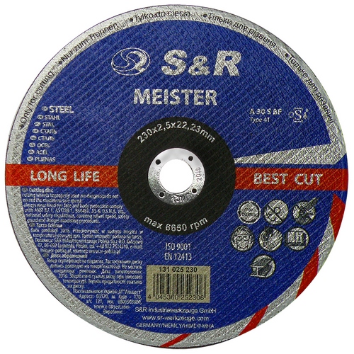 Круг відрізний S&R Meister Ø230 × 2,5 × 22,23мм