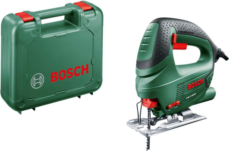 Лобзик Bosch PST 670, чемодан, 4 пильных полотна