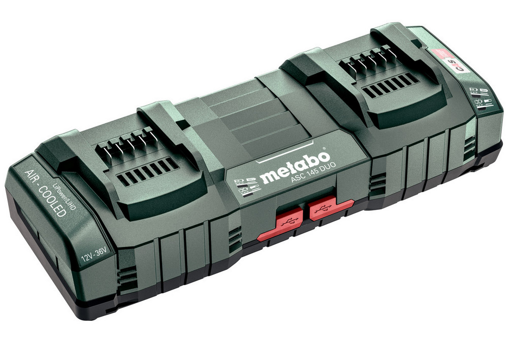 Зарядний пристрій Metabo ASC 145 DUO, 12–36 В, AIR COOLED